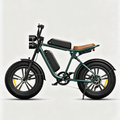 Zielony-Rower elektryczny w stylu motocykla M20